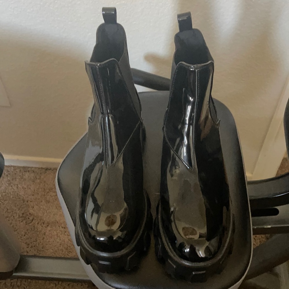Black Rain boots: Never worn. Brand EGO